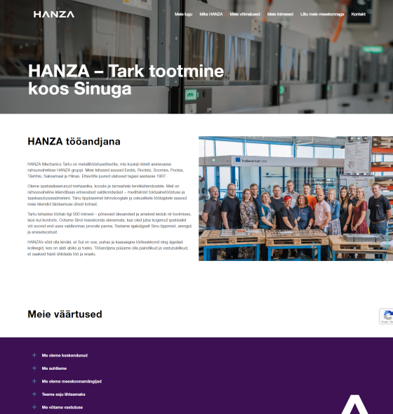HANZA Career Site