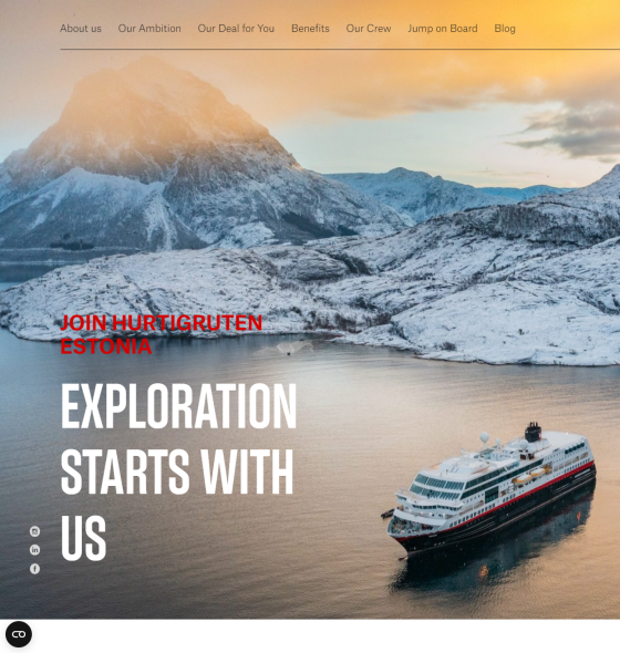 Hurtigruten Career site